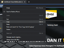cara copy link di laptop
